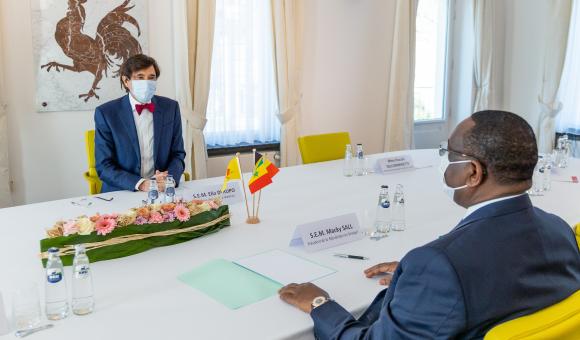 His Excellency, Macky Sall, President of Senegal and the Minister-President of Wallonia, Elio Di Rupo